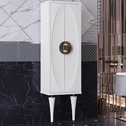 Opadiris Шкаф пенал Ибица 45 белый/золото – фотография-1